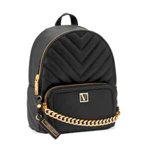 NWT Victoria’s Secret mini backpack
Black with gold accents